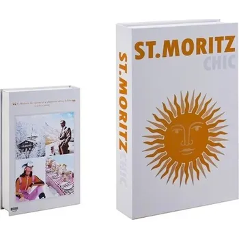 Falešná kniha s úložným prostorem ST. MORITZ CHIC, otevíratelná dekorace