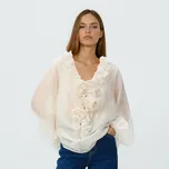 Reserved - Top s ozdobným volánem - krémová - 781II-01X - 781II-01X-M