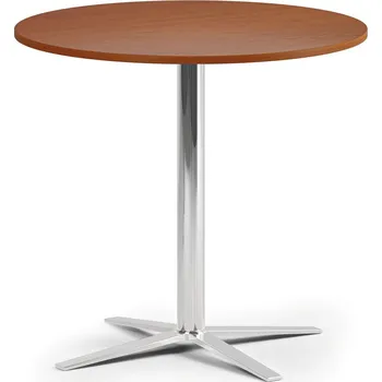 Konferenční stolek Konferenční stolek AURA, průměr 60 cm, chrom podnož, třešeň