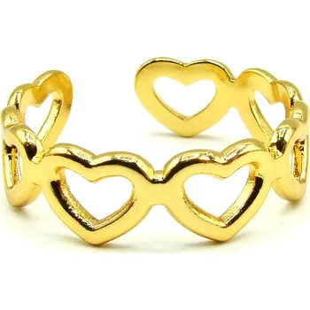 Prsten RajSperku Dámský prsten SRDCE z Chirurgické oceli zlatá variace RI 260168 dárkové balení zdarma