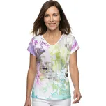 Dámské triko HAJO D Shirt V Schulter Multicolor velikost 48