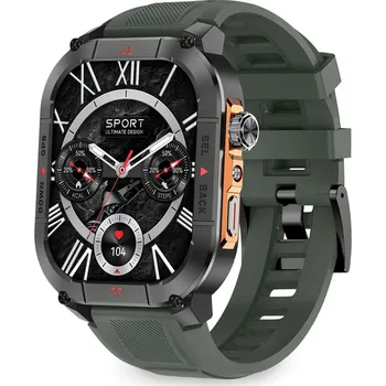 Chytré hodinky Chytré hodinky Aligator Sport GPS se zeleným silikonovým řemínkem