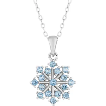 Řetízek Olivie Stříbrný náhrdelník SNĚHOVÁ VLOČKA 9795 Ag 925; ≤3 g.