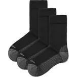Vlnka 3 páry Merino ponožek se zdravotním lemem černá velikost ponožek 47-50