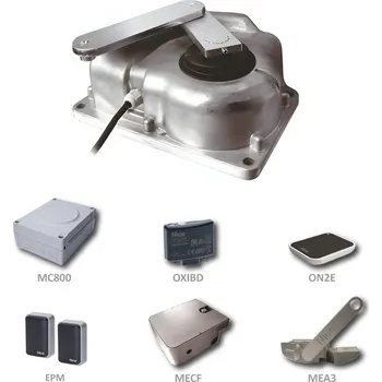 M-FAB3000-1 sada pohonu Nice pro 1-křídlou bránu do 3 m - podzemní pohon Metro 230V, elektronika, přijímač, vysílač, fotobuňky