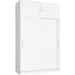 Šatní skříň s posuvnými dveřmi a nástavcem MONO CLP 150 cm bílá