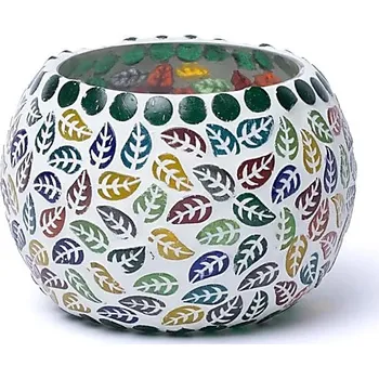 Svícen Svícen s barevnými lístečky 7,5 cm