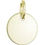 Pozlacený stříbrný přívěsek placička 64092