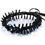 DECOLED Easy Fix LED padající sníh pramen 70 cm, ledově bílá 70 diod, černý kabel IP44, prodlužovací