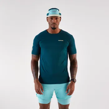 Pánské tričko KIPRUN Pánské běžecké tričko Kiprun Run 900 Light L MODRÁ|ZELENÁ