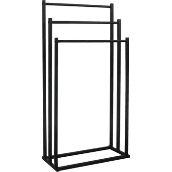 Držák na ručník Stojan na ručníky POLDO, černá - SLEVA 3% s kodem radost25