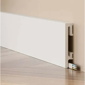 soklová lišta Rovná Podlahová soklová lišta DuroFit BÍLÁ PF081 8cm