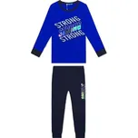 BAVLNĚNÉ CHLAPECKÉ PYŽAMO KUGO STRONG Barva: Modrá, Velikost: 152