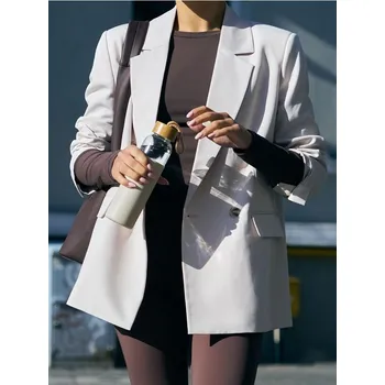 Sinsay - Sako s ozdobnými knoflíky - béžová - 441GY-02X - 441GY-02X-XS