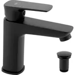 EBS Urban Black Umyvadlová baterie s výpustí Click/Clack, černá mat