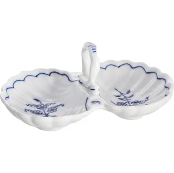 Talíř Slánka dvoudílná s úchytkou, Český porcelán Dubí, CIBULÁK, 12 cm