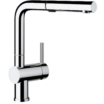 Vodovodní baterie LINUS-S Vario je minimalistická vodovodní baterie, která kombinuje elegantní design s praktickou funkčností. Tato baterie je vybavena vytahovací hadicí s dvojitým výtokem a nabízí všestrannost a pohodlí při různých kuchyňských pracích. Její vysoká výtokov