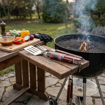 Příbor Sada příborů na gril DAILY INTERNATIONAL HOME hnědá 3 ks