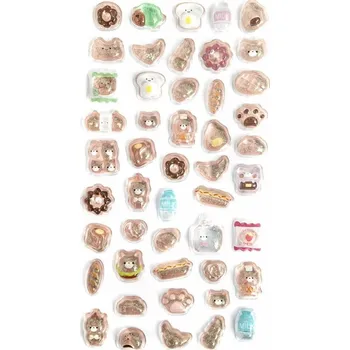 samolepka DP Craft Samolepky Candy Drops 48ks béžové