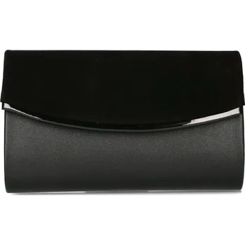 Kabelka Pevné částečně semišové psaníčko 151251 černé