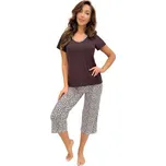 Dámské 3/4 pyžamo Donna Zoya - viskóza Hnědá 2XL(44)