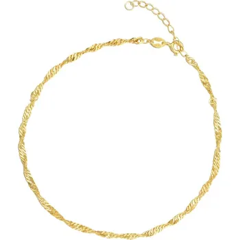 Řetízek Olivie Stříbrný řetízek na nohu 23-26cm SINGAPORE GOLD 7639 Ag 925; ≤1,6 g.