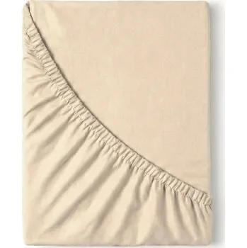 Prostěradlo Kvalitex Flanelové napínací prostěradlo béžové 200x200cm