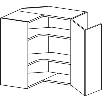 Koupelnový nábytek EBS EH65RLS Skříňka horní rohová lomená, 65 cm, diamantově šedá