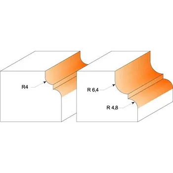 Příslušenství k frézce C94435011 C944 Profilová fréza s ložiskem - R6,4-4,8 D35x18,5 S=8 HW