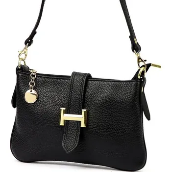 Kabelka Kožená kabelka Luka 25-068 DOLLARO - černá