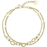 Náramek ocelový s bílým jadeitem 43064.1