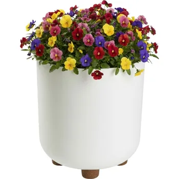 Květináč PLASTOVÝ KVĚTINÁČ TERRA 19,5X21 CM KRÉMOVÁ