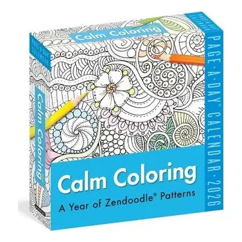 Umění Calm Coloring Page-A-Day(r) Calendar 2026 - Workman Calendars