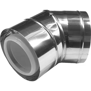 Kouřovod Brilon Serio Koleno fasádní koaxiální 45° nerez/PE 60/100 mm, 52106312