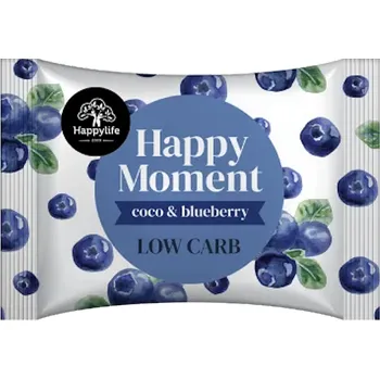 HAPPY MOMENT Kokosové kolečko s borůvkami nízký obsah cukru 38 g