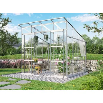 Skleník Zahradní skleník – Vitavia Playa 7600 sklo 3 mm + PC 6 mm černý