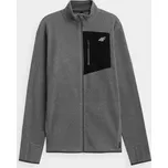 Pánská fleecová mikina H4L21-PLM060 šedá - 4F