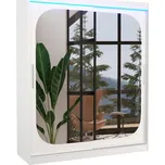 Šatní skříň Arizona 180 s LED osvětlením - ADRK FURNITURE Bílá 180x215 cm