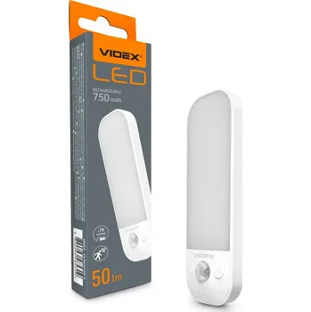 Noční světlo Dobíjecí noční světlo LED se senzorem pohybu 0,8 W 50 lm CCT 120° 750 mAh Bílé VIDEX