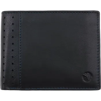 Peněženka Pánská kožená peněženka Segali 86100A černá s modrými detaily