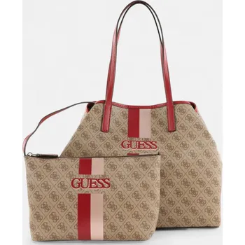 Kabelka Béžová kabelka Guess Vikky Shopper - Barva Béžová, Materiál Imitace Kůže 56601 SS699523