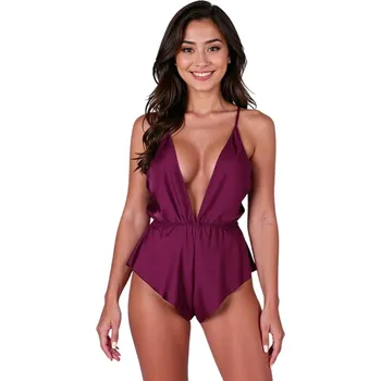 Dámské erotické prádlo Passion Sensie body Plum L