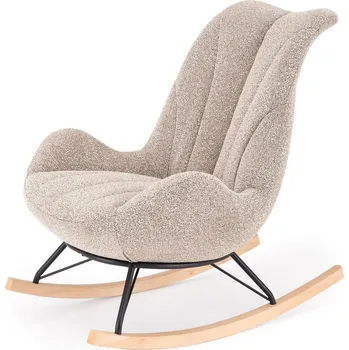 Křeslo Houpací křeslo LUIS — kov, látka, béžová