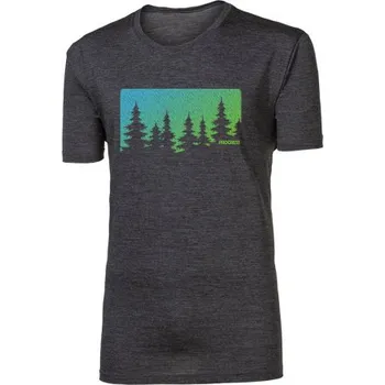 Pánské merino triko PROGRESS Hrutur Forest šedé Velikost: L