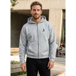 Pánská mikina na zip 90's ALTISPORT BYB/ALM002BY254 TMAVĚ ŠEDÝ MELÍR XXXL