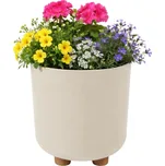 PLASTOVÝ KVĚTINÁČ TERRA 24X27,5 CM BÉŽOVÁ