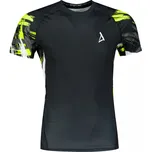 Pánské funkční kompresní tričko s krátkým rukávem premium ALTISPORT VOJ/ALM039TR04 ČERNOŽLUTÁ S