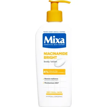 Tělový krém Mixa Niacinamide Bright tělové mléko pro rozjasnění a hydrataci 250 ml