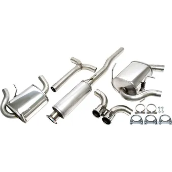 Tlumič výfuku TA Technix sportovní nerezový catback výfuk Mini Cooper S (R50/R53, 2001-2006), 2x 80 mm kulatá nerezová koncovka s pertlem