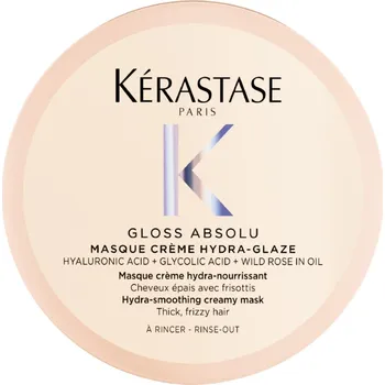 Vlasová regenerace Kérastase Gloss Absolu Masque Créme Hydra-Glaze hydratační a rozjasňující maska pro pevné a krepaté vlasy 75 ml